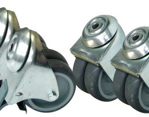 336900 - Kit 4 ruedas (dos móviles con freno) carga 320 kg